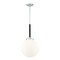 Designers Fountain Elle 60 Watt 1 Light Polished Nickel Pendant with Round Opal Glass Shade D232M-13P-PN - alternate 1